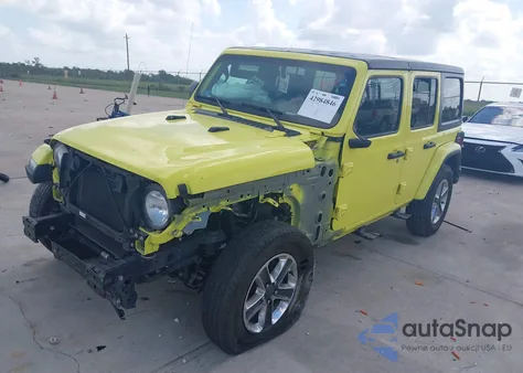 2022 Jeep Wrangler Unlimited Sahara 4X4 из США, поврежденный, VIN 1C4HJXEN7NW253852
